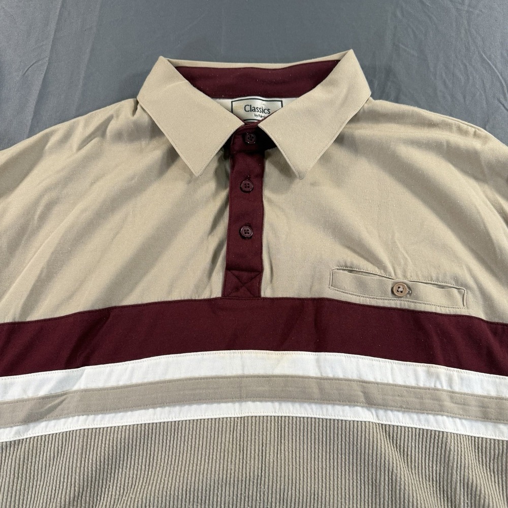 Classics By Palmland Polo Shirt Mens 2XL Short Sleeve Pocket‎ Vintage Retro 90s